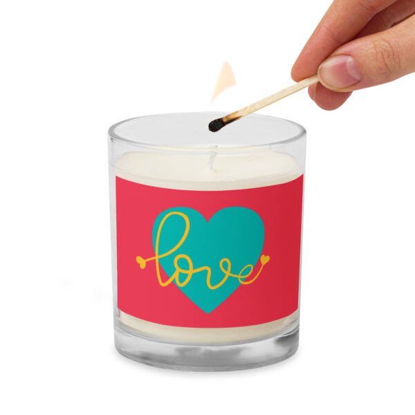 Summer of Love Glass Jar Soy Wax Candle (Unscented) - Rad Red - Image 3