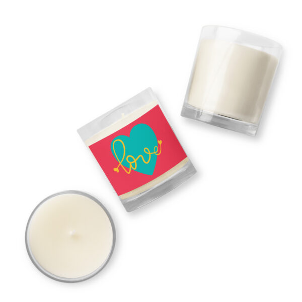 Summer of Love Glass Jar Soy Wax Candle (Unscented) - Rad Red - Image 2