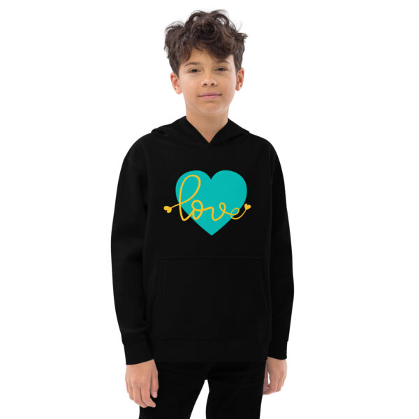 Summer of Love Kids Fleece Hoodie - Black - Image 5