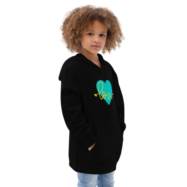 Summer of Love Kids Fleece Hoodie - Black - Image 2