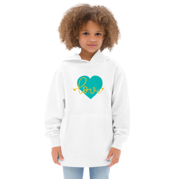 Summer of Love Kids Fleece Hoodie - White - Image 2