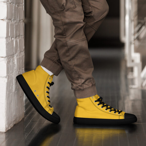 Men’s High Top Canvas Kicks - Yellow - Image 8