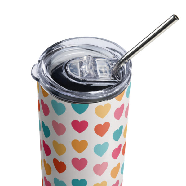 Summer of Love Stainless Steel Tumbler - Hearts - Image 2