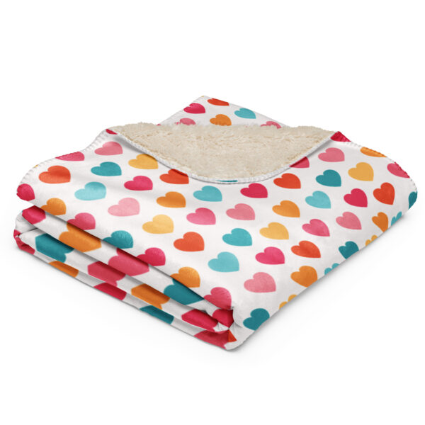 Summer of Love Sherpa Blanket - Hearts - Image 3