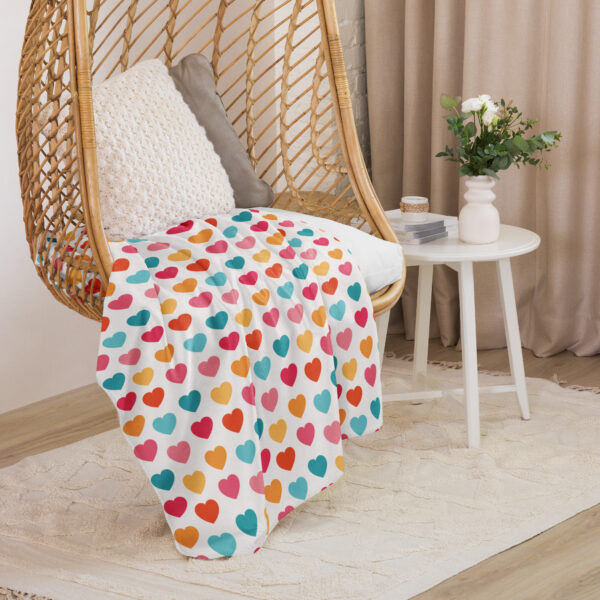 Summer of Love Sherpa Blanket - Hearts - Image 4