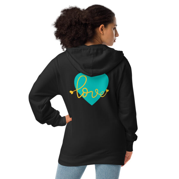 Summer of Love Zip Fleece Hoodie - Black - Image 3