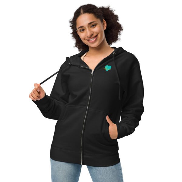 Summer of Love Zip Fleece Hoodie - Black - Image 2