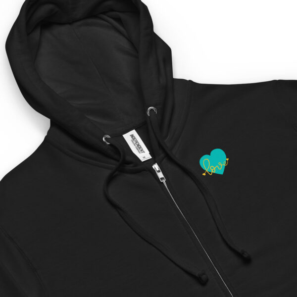 Summer of Love Zip Fleece Hoodie - Black - Image 4