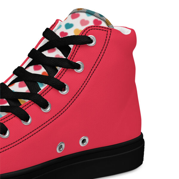 Summer of Love Women’s High-Top Canvas Kicks - Rad Red - Image 4