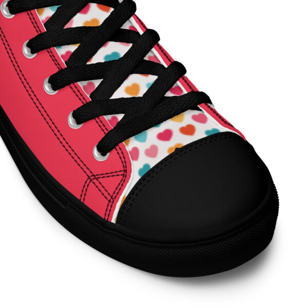 Summer of Love Women’s High-Top Canvas Kicks - Rad Red - Image 5