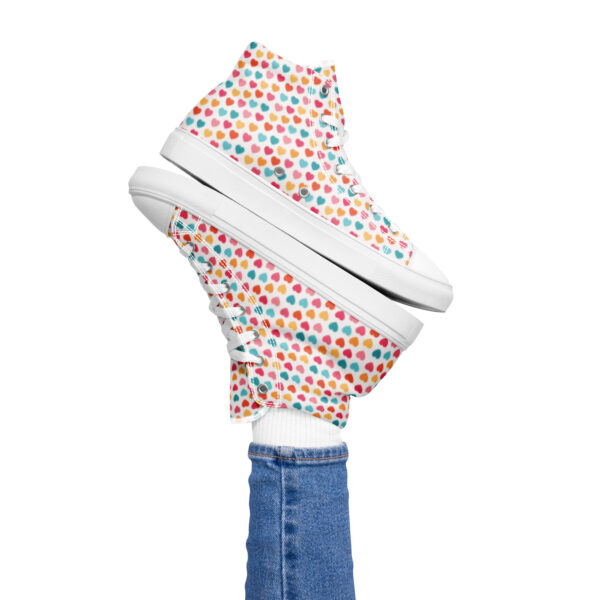 Summer of Love Women’s High-Top Canvas Kicks - All Hearts - Image 2