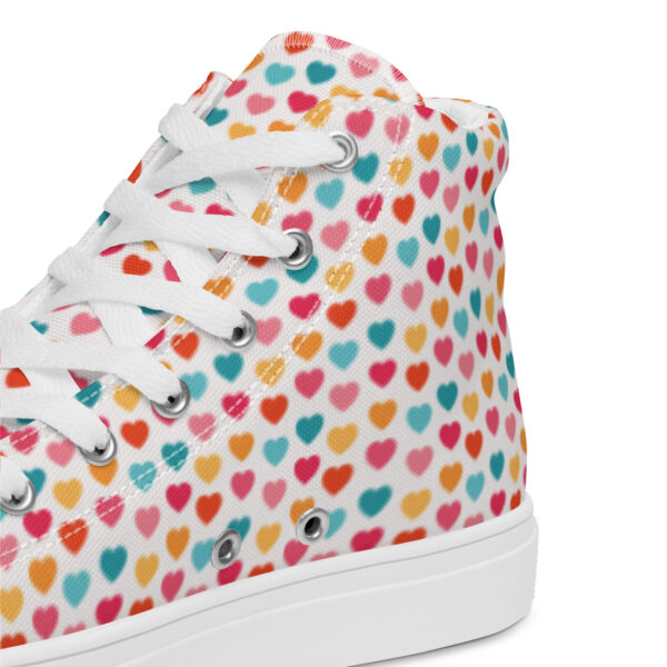 Summer of Love Women’s High-Top Canvas Kicks - All Hearts - Image 6