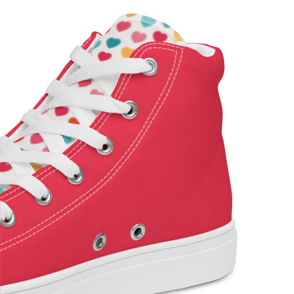 Summer of Love Women’s High-Top Canvas Kicks - Rad Red - Image 11