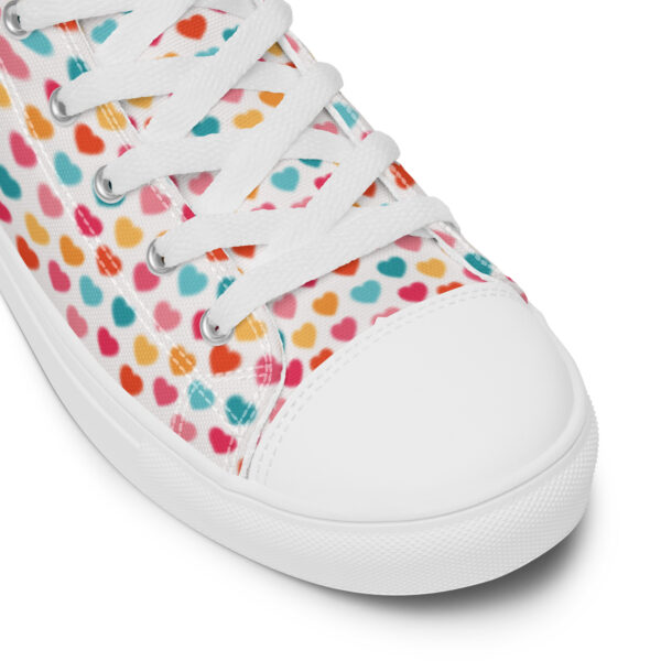 Summer of Love Women’s High-Top Canvas Kicks - All Hearts - Image 5