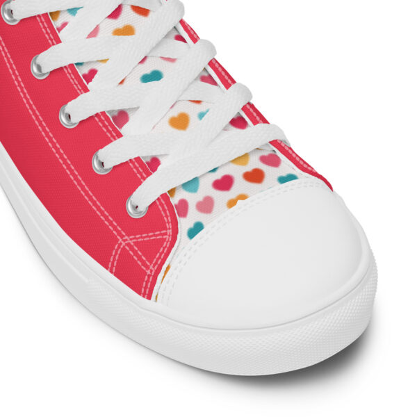 Summer of Love Women’s High-Top Canvas Kicks - Rad Red - Image 10