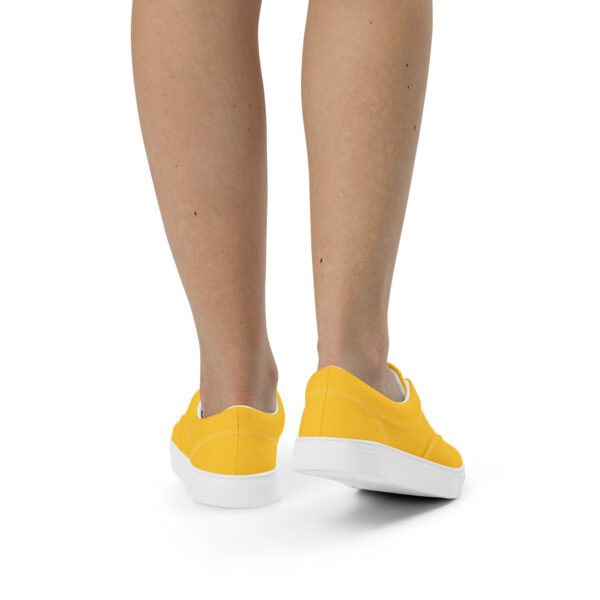 Women’s Lace-Up Canvas Shoes - Yellow - Image 4