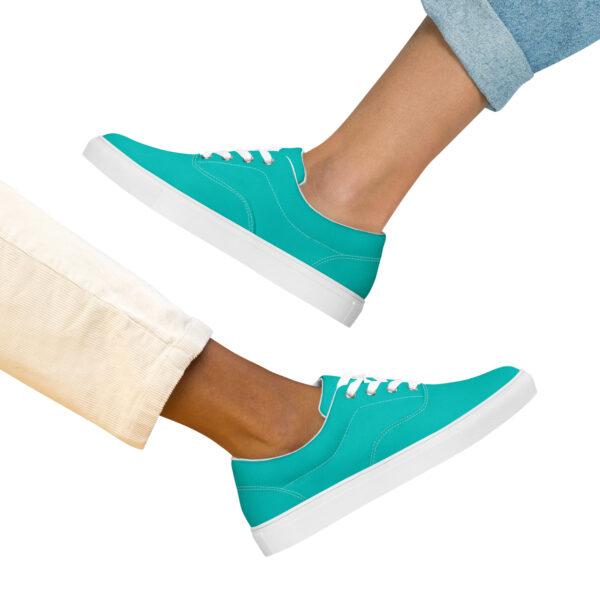 Women’s Lace-Up Canvas Shoes - Iris Blue