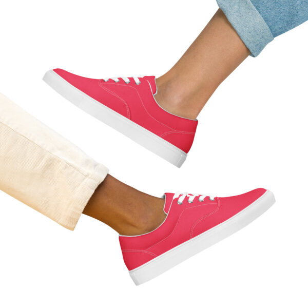 Women’s Lace-Up Canvas Shoes - Rad Red