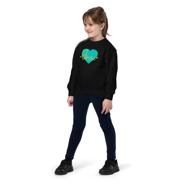 Summer of Love Youth Crewneck Sweatshirt - Black - Image 2