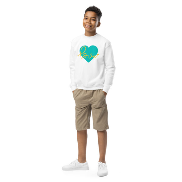 Summer of Love Youth Crewneck Sweatshirt - White - Image 3