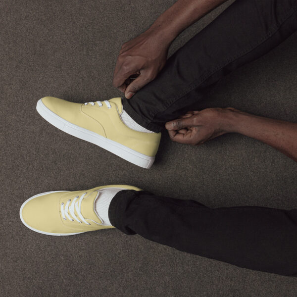 Men’s Lace-Up Canvas Shoes - Mellow Yellow