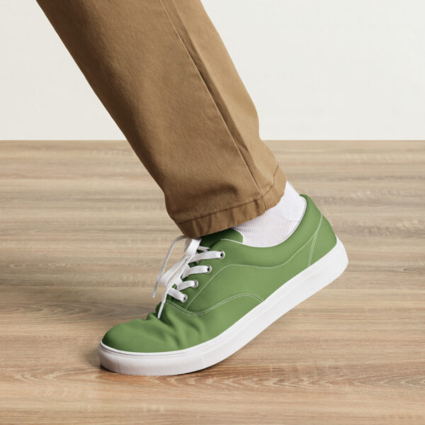 Men’s Lace-Up Canvas Shoes - Grass Green