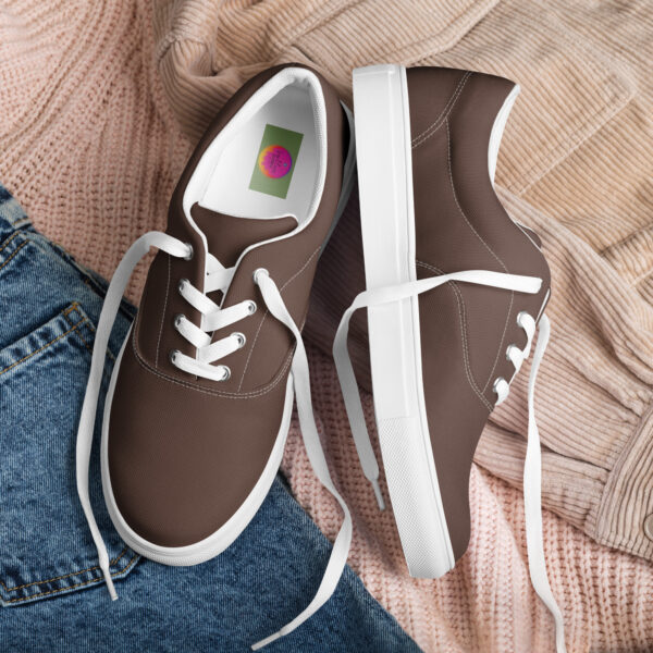 Men’s Lace-Up Canvas Shoes - Soil