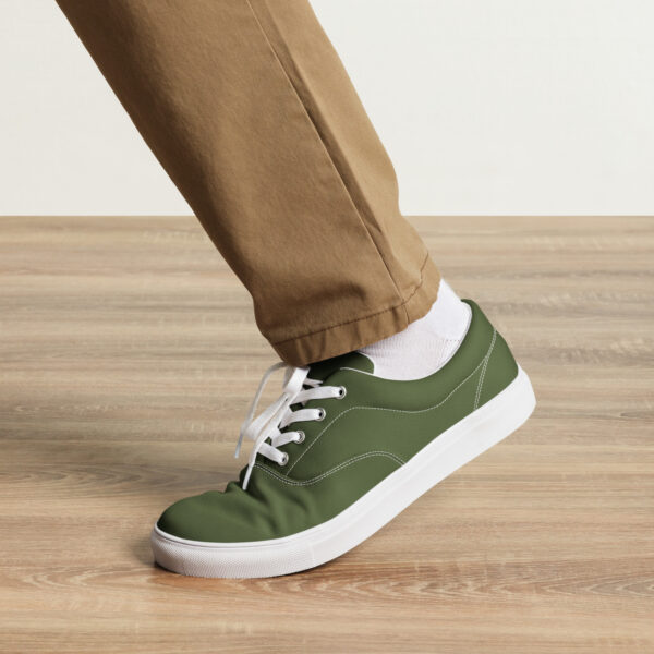 Men’s Lace-Up Canvas Shoes - Olive