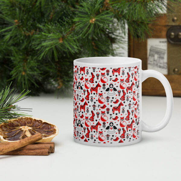 Retro Edition Christmas- White Glossy Mug - Image 3