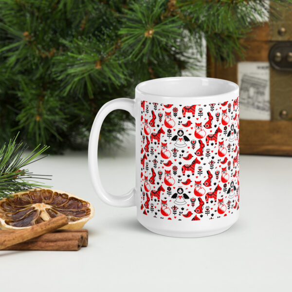 Retro Edition Christmas- White Glossy Mug - Image 5