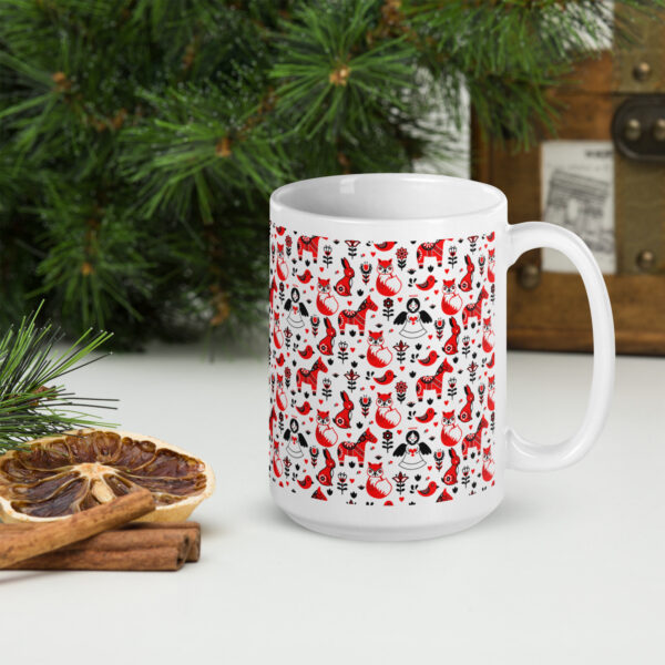 Retro Edition Christmas- White Glossy Mug - Image 6