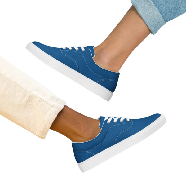 Women’s Lace-Up Canvas Shoes - Yale Blue