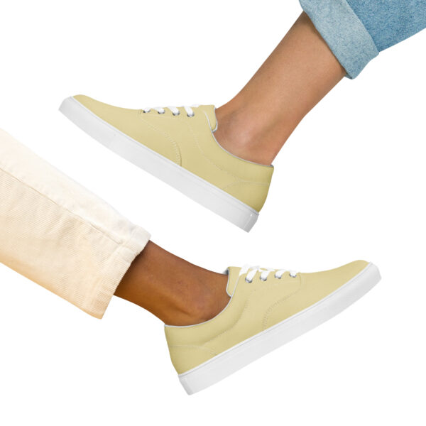 Women’s Lace-Up Canvas Shoes - Mellow Yellow