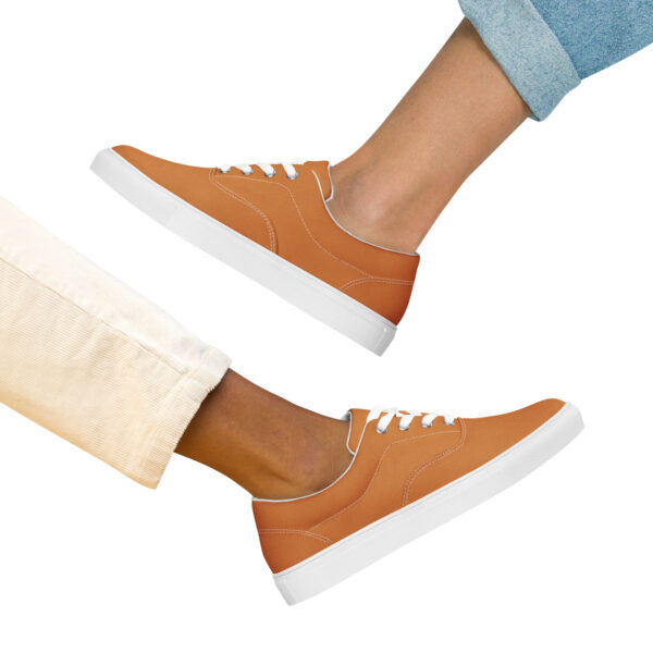 Women’s Lace-Up Canvas Shoes - Orange