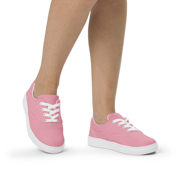 Women’s Lace-Up Canvas Shoes - Pink