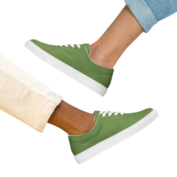 Women’s Lace-Up Canvas Shoes - Grass Green