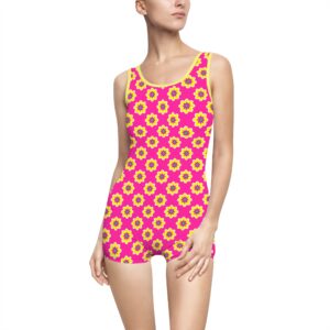 Women's Vintage Inspired - Floral Swimsuit