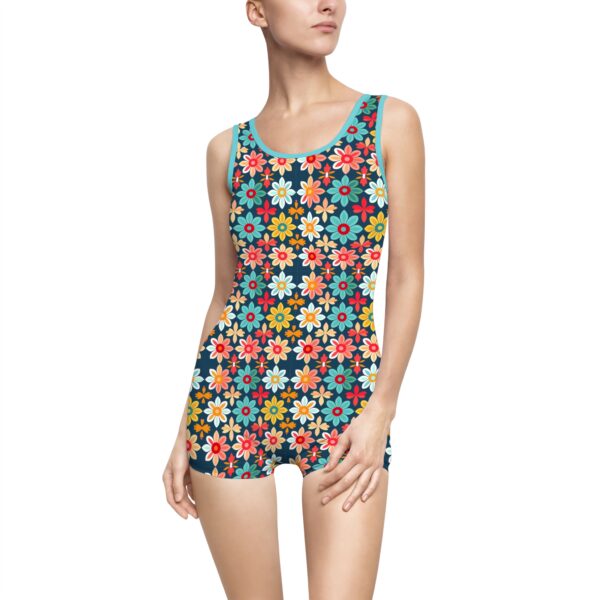 Women's Vintage Inspired - Floral Swimsuit - Image 13