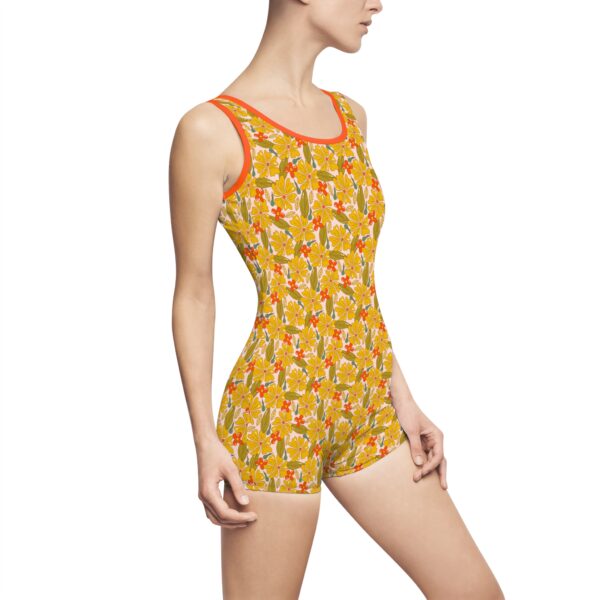 Women's Vintage Inspired - Floral Swimsuit - Image 3