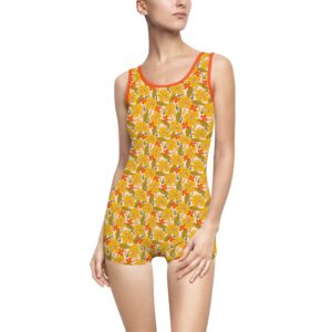 Women's Vintage Inspired - Floral Swimsuit