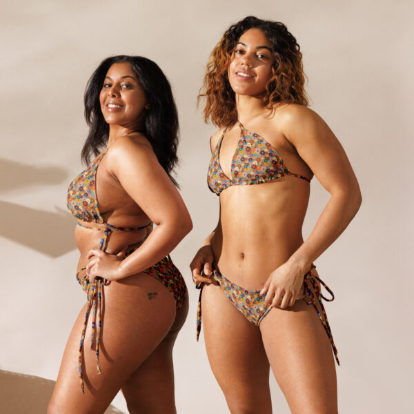 Boho Babe Floral Print Recycled String Bikini - Image 4