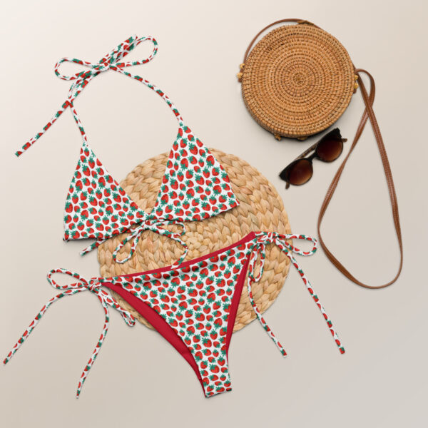 Strawberry Recycled String Bikini - Image 6