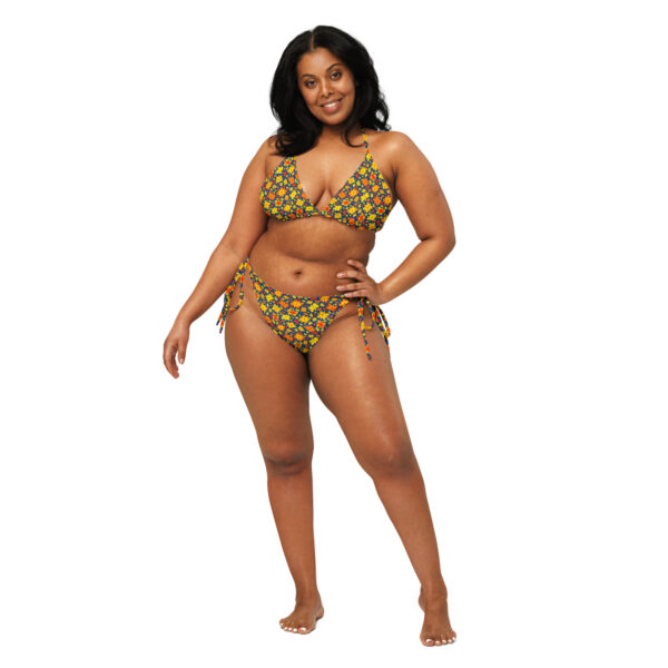Floral Print Recycled String Bikini - Image 9