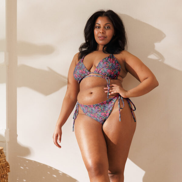 Floral Print Recycled String Bikini - Image 6