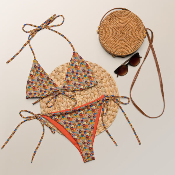 Boho Babe Floral Print Recycled String Bikini - Image 9
