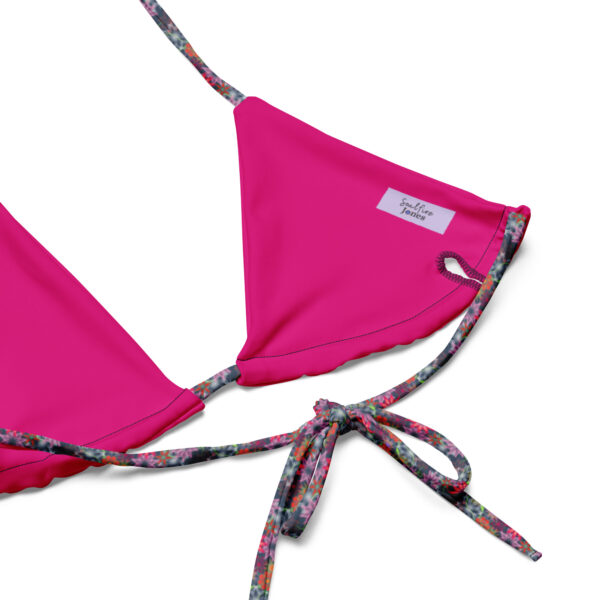 Floral Print Recycled String Bikini - Image 12