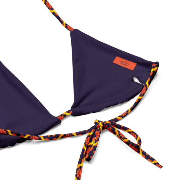 Vintage Inspired Print Recycled String Bikini - Image 11